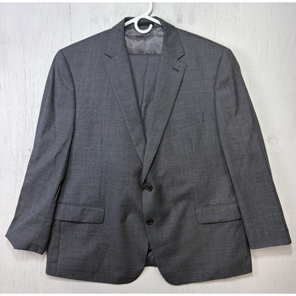 Lauren Ralph Lauren 2 Pc Suit Mens Size 48R Wool 46x30 Pants Jacket Gray Wool